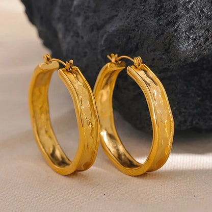 Sherece Round Big Hoop Earrings
