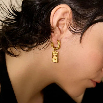 Megan Body Drop Hoop Earrings