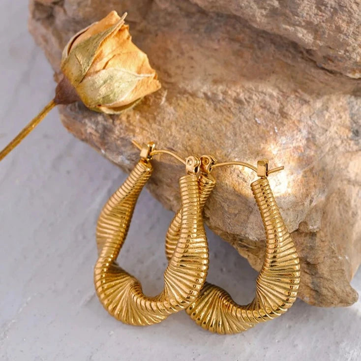 Savanna Twisted Hoop Earrings