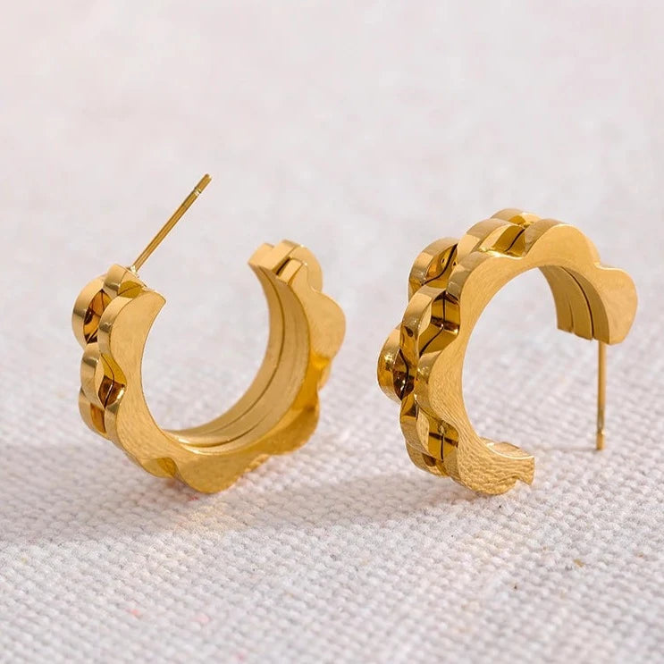 Chloe Watchband Hoop Earrings