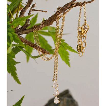 Aimee Drop Zirconia Necklace