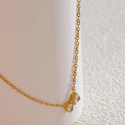 Ameline Bow Zirconia Necklace