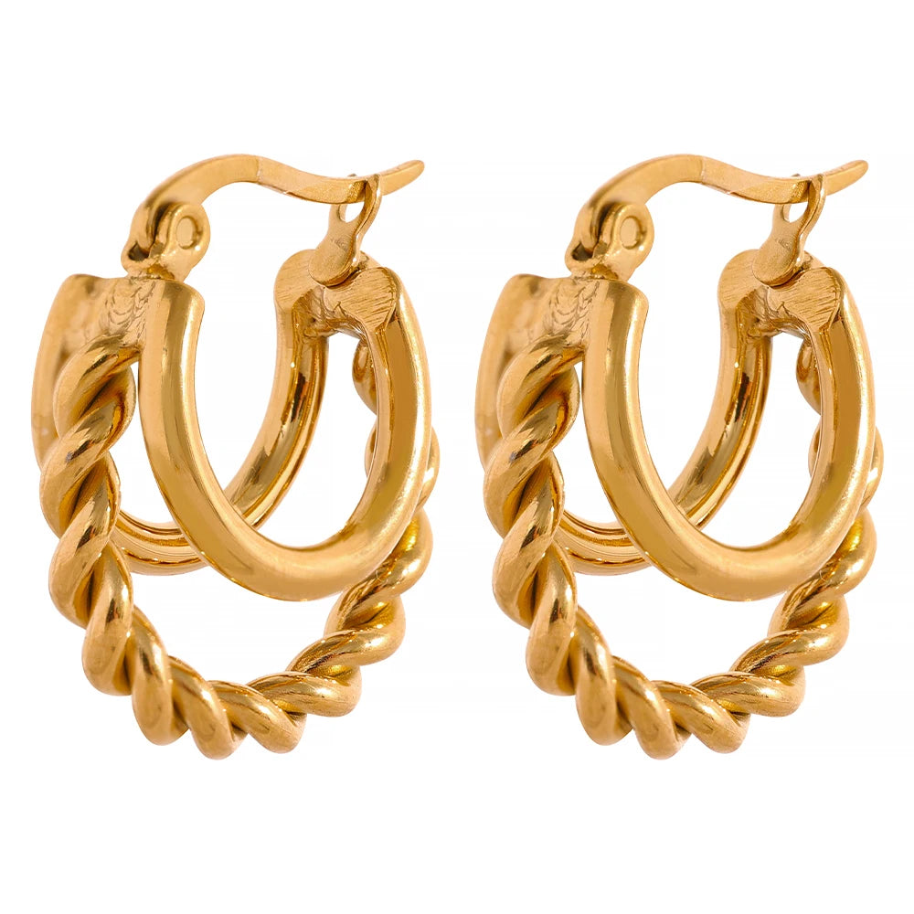 Lola Stack Hoop Earrings