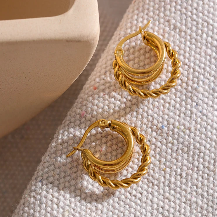 Lola Stack Hoop Earrings