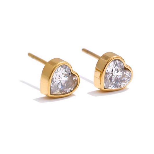 Kyli Heart Stud Earrings