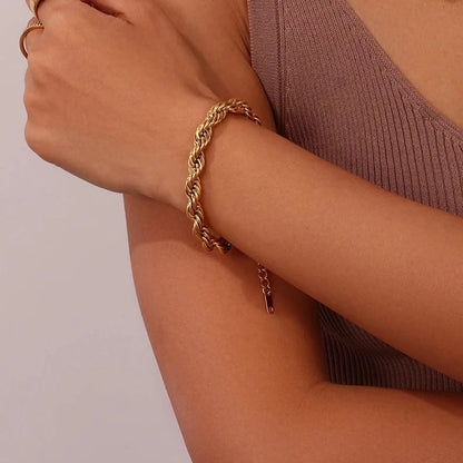 Silvia Chunky Rope Chain Bracelet