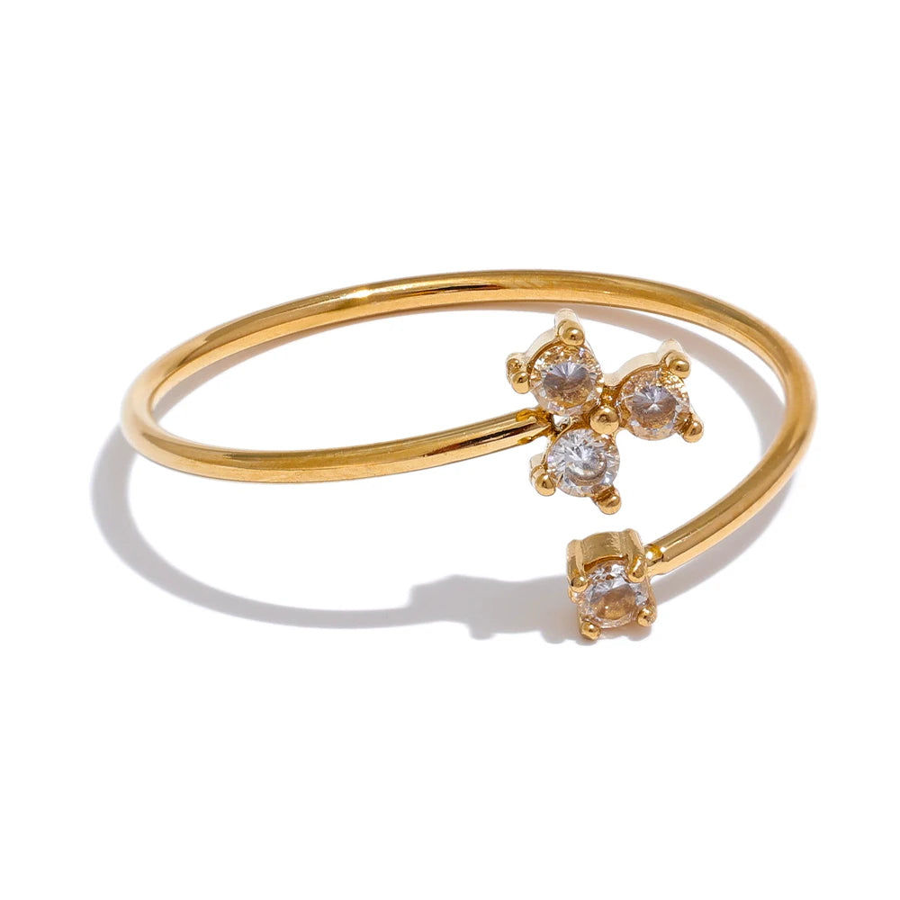 Allison Micro Zirconia Flower Ring