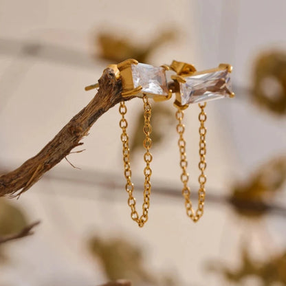 Inara Chain Drop Dangle Earrings