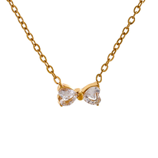 Ameline Bow Zirconia Necklace