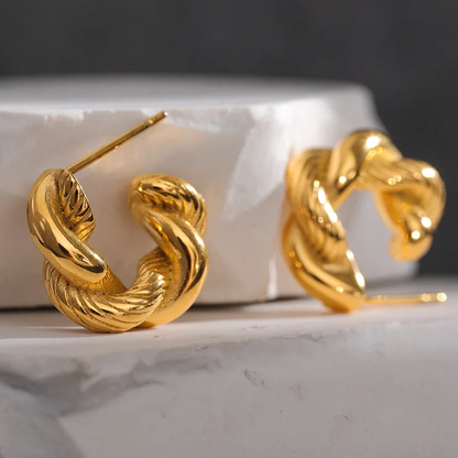 Almira Twisted Hoop Earrings