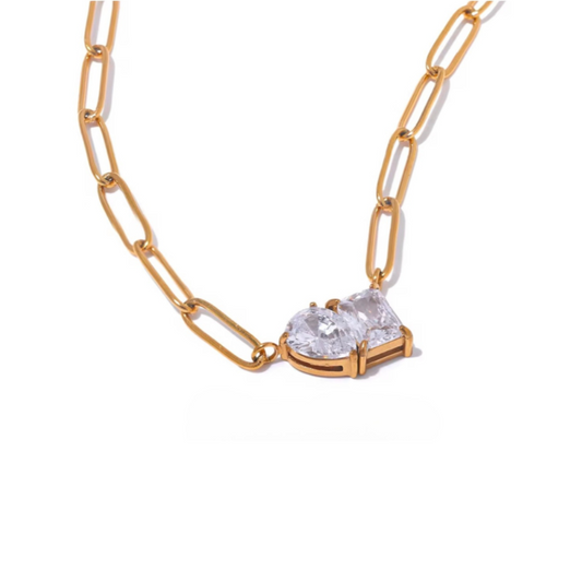 Ebony Zirconia Chain Necklace