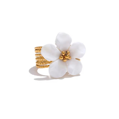 Marvil Flower Shell Ring