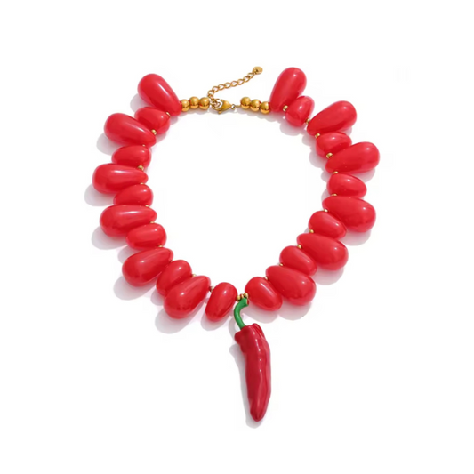 Anita Beads Chili Pendant Necklace