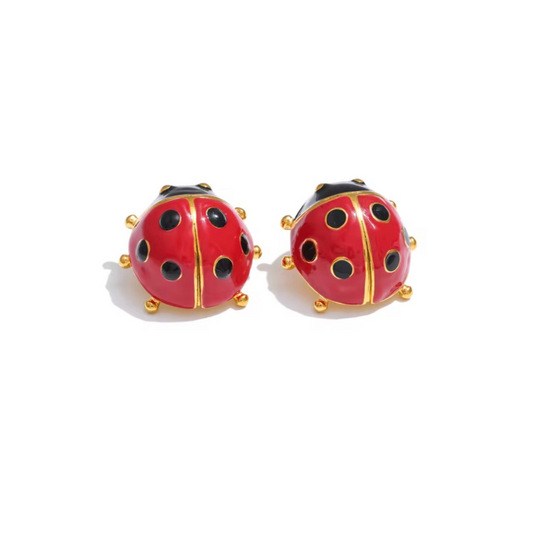Willow Ladybug Earrings