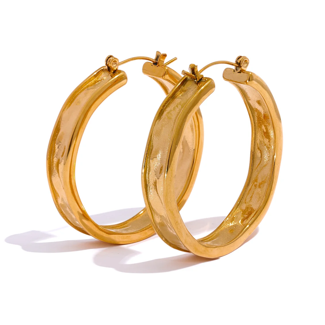 Sherece Round Big Hoop Earrings